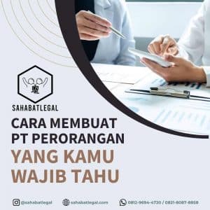 cara mendirikan pt perorangan