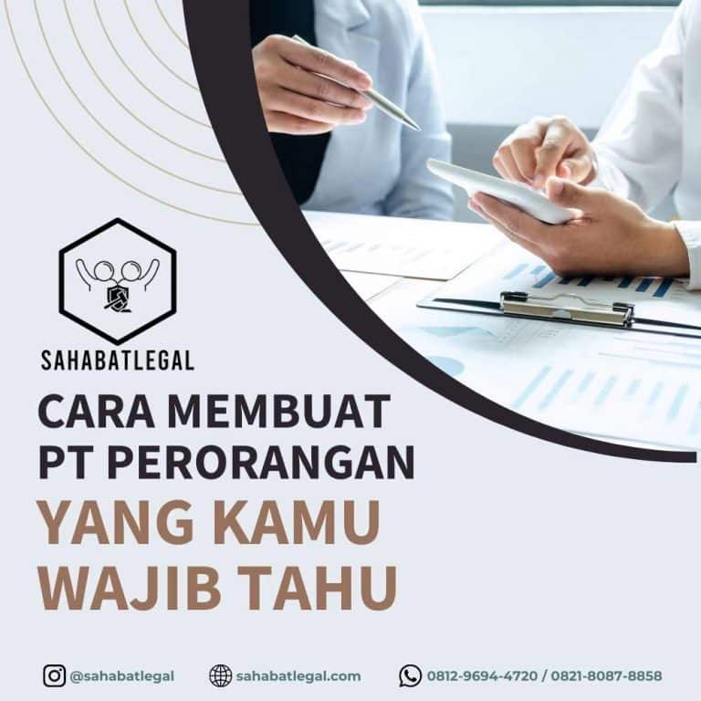 cara mendirikan pt perorangan