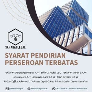 syarat pendirian perseroan terbatas