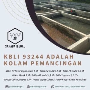 KBLI 93244 adalah Kolam Pemancingan