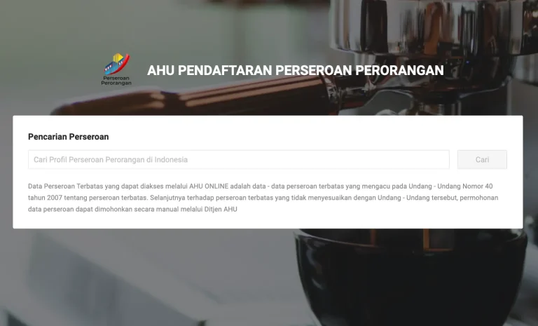 Cek PT Perorangan