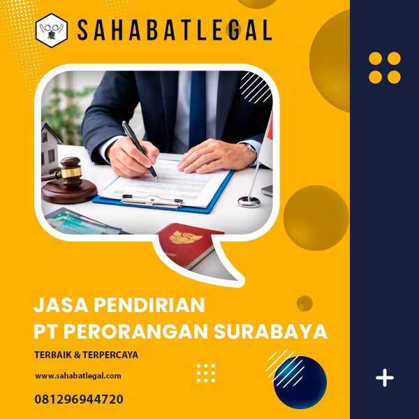 Jasa Pendirian PT Perorangan Surabaya