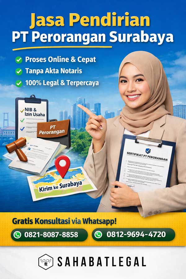 Jasa Pendirian PT Perorangan di Surabaya