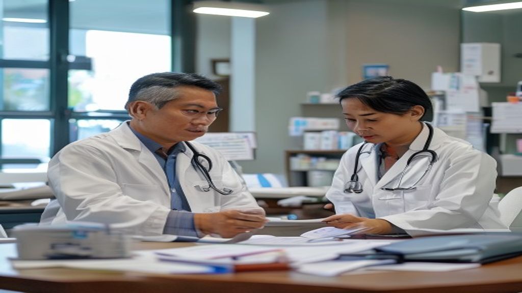 Dokter melayani pasien di klinik dengan izin praktik dokter yang lengkap dan sesuai ketentuan